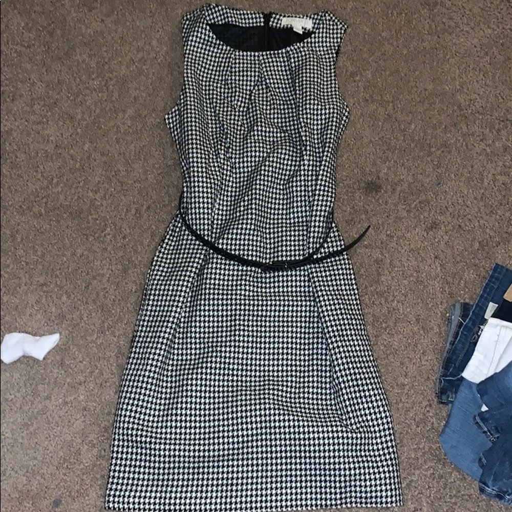 Back and white printed dress